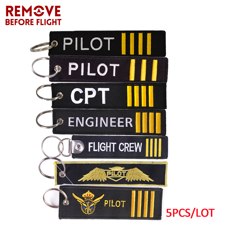 Heavy Equipment Keychain - 5PCS/LOT Remove Before Flight Pilot Key