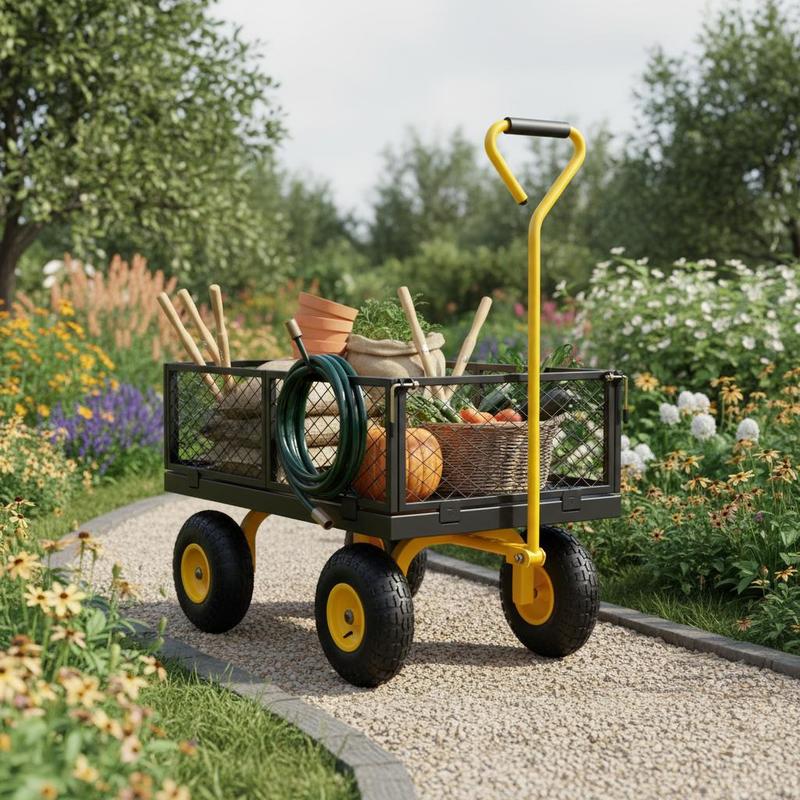Steel Garden Cart 900 Lbs For  - Heavy Equipment Work のレビューと価格