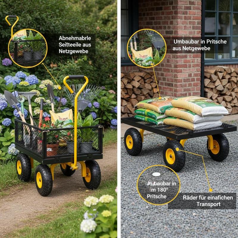Steel Garden Cart 900 Lbs For  - Heavy Equipment Work のレビューと価格