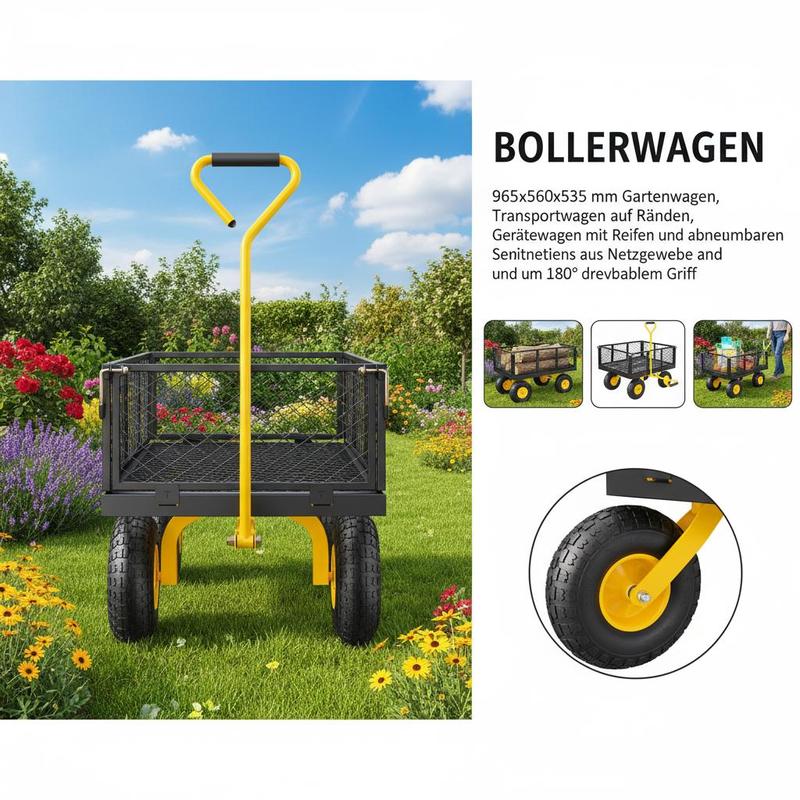 Steel Garden Cart 900 Lbs For  - Heavy Equipment Work のレビューと価格