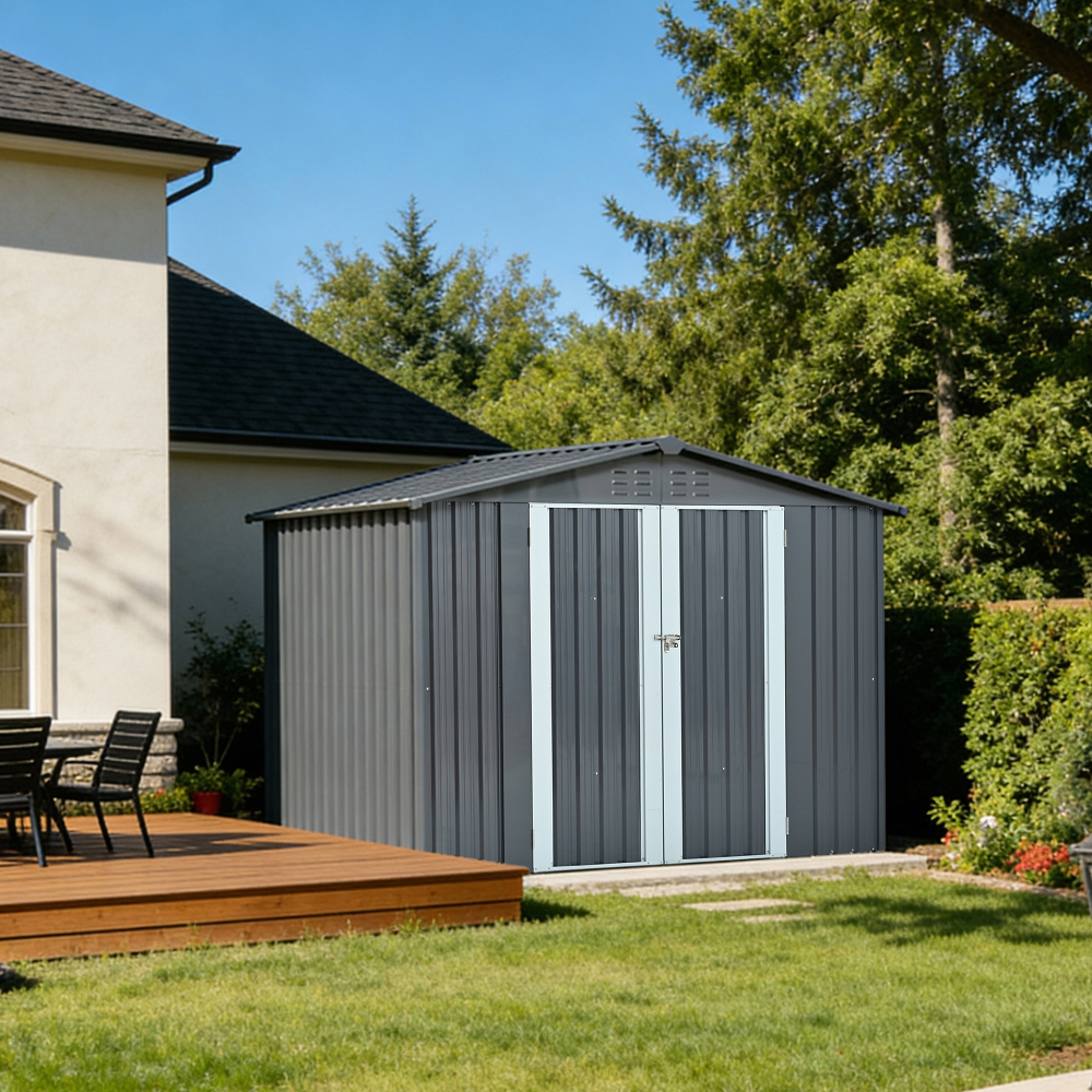 Metal Storage Shed with Double - Heavy Equipment Yard のレビューと価格