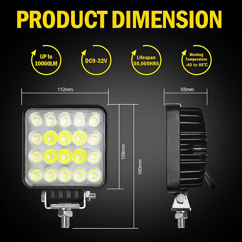1PC 60W Vehicle Work Light Spo - Heavy Equipment Work のレビューと価格