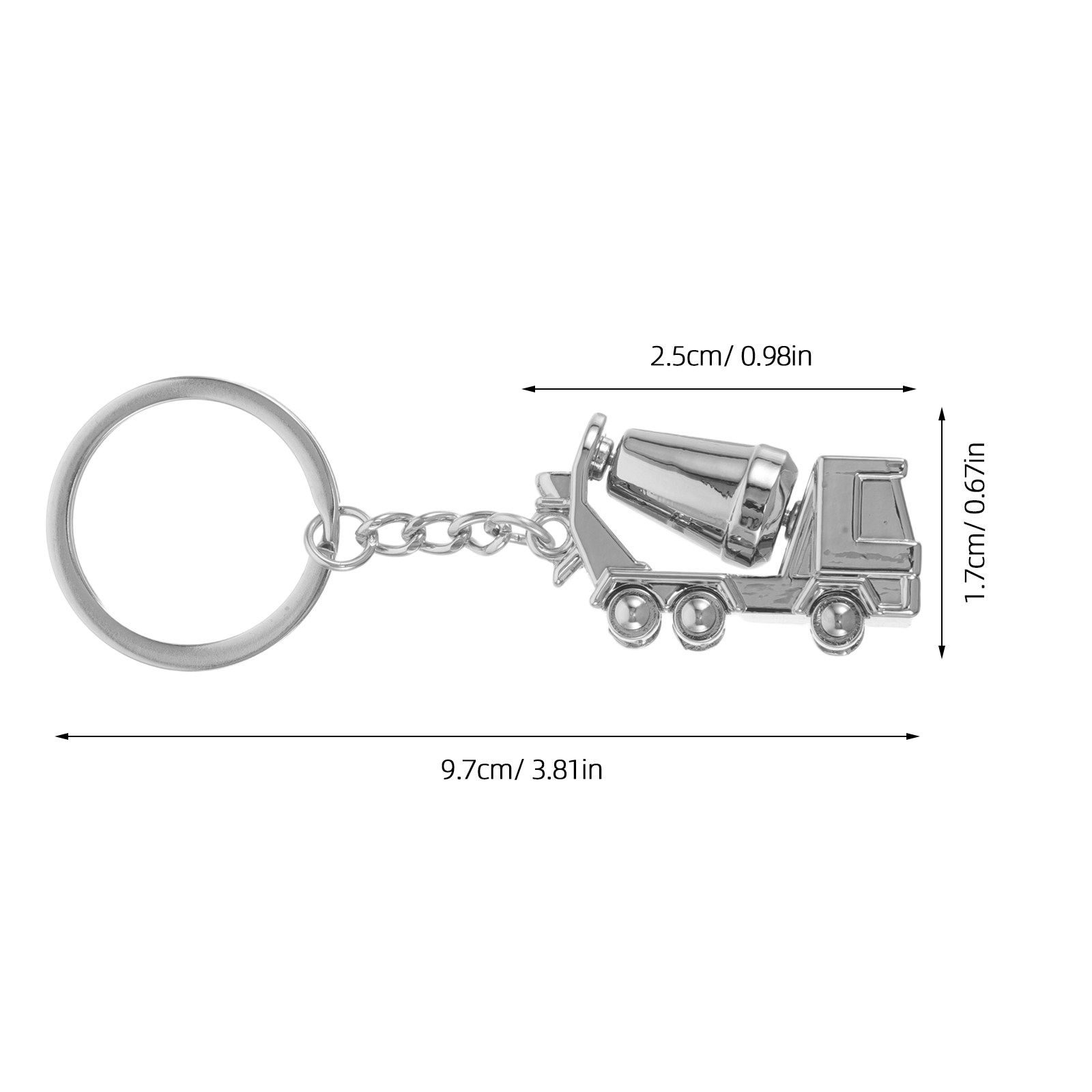 Alloy Mixer Truck Keychain 3D  - Heavy Equipment Keychain のレビューと価格