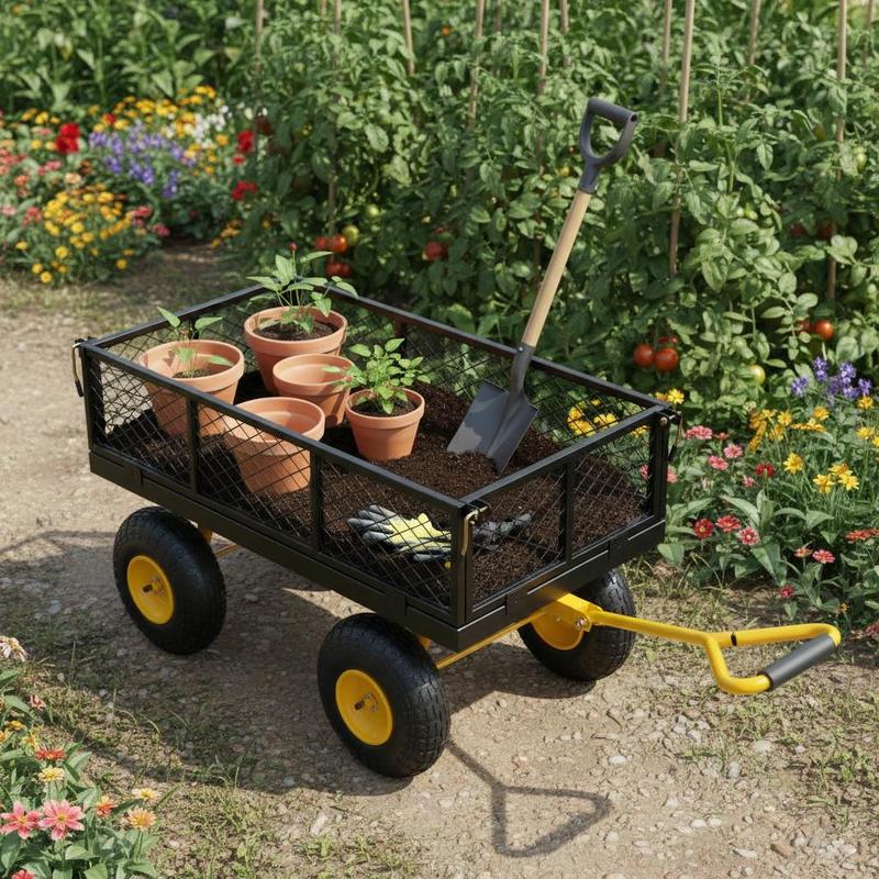 Steel Garden Cart 500 Lbs For  - Heavy Equipment Yard のレビューと価格