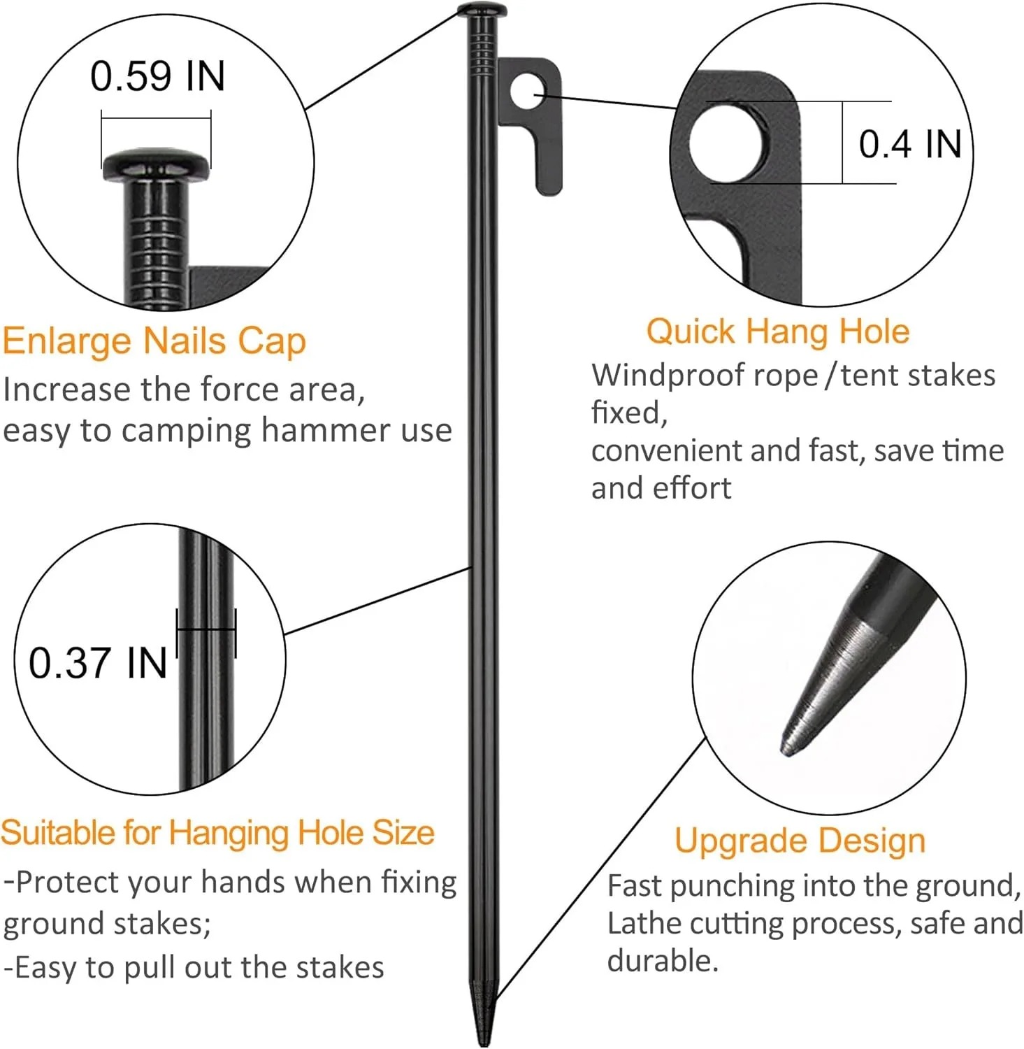 15/20/30cm Duty Heavy Tent Peg - Heavy Equipment Manufacturers のレビューと価格
