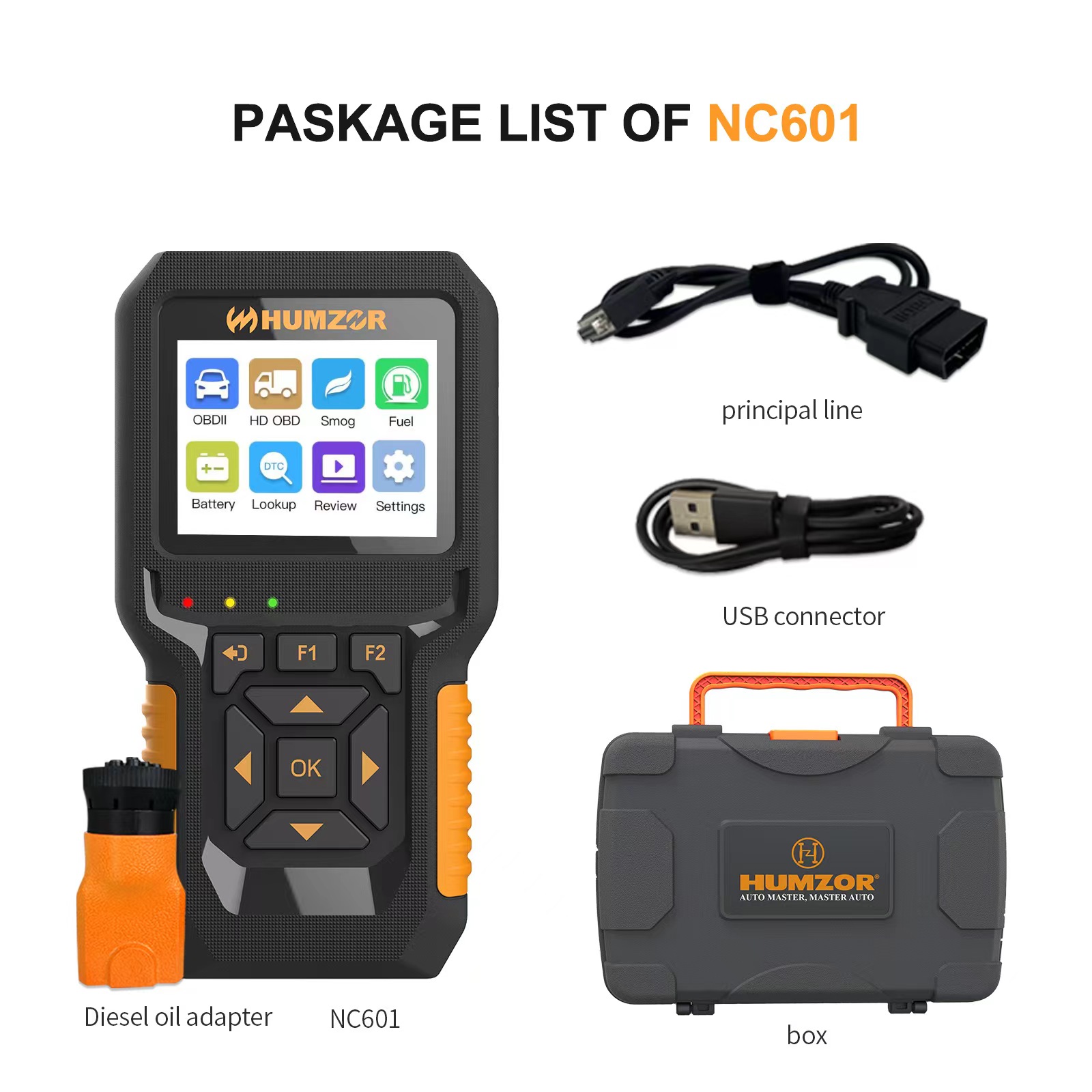 HUMZOR NC601 for 12V 24V Car a - Heavy Equipment Diagnostic Tool のレビューと価格