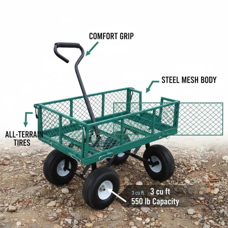 Iron Utility Wagon 34 x 18 Inc - Heavy Equipment Work のレビューと価格