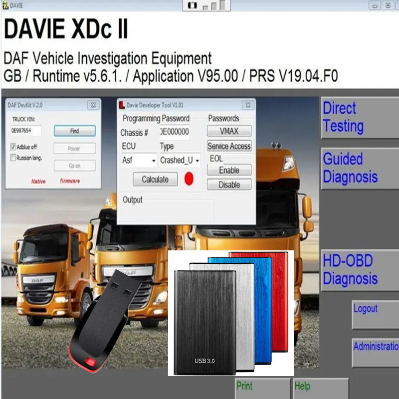 Newest 2025 year DAF Davie Run - Heavy Equipment Diagnostic Tool のレビューと価格