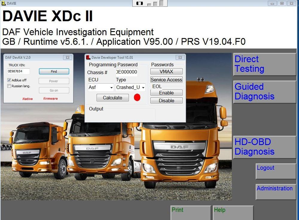Newest 2025 year DAF Davie Run - Heavy Equipment Diagnostic Tool のレビューと価格